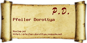 Pfeiler Dorottya névjegykártya